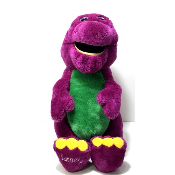 Vintage Barney Purple Dinosaur 20” Plush Stuffed Animal Toy 1992 Lyons Group - Picture 1 of 7